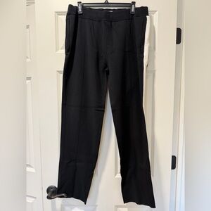 Vince NWOT Black Knit Track Pants L White Side Stripe $295